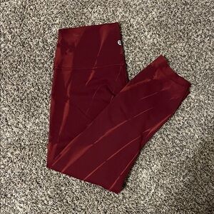 Lululemon Athletica Burgundy Leggings